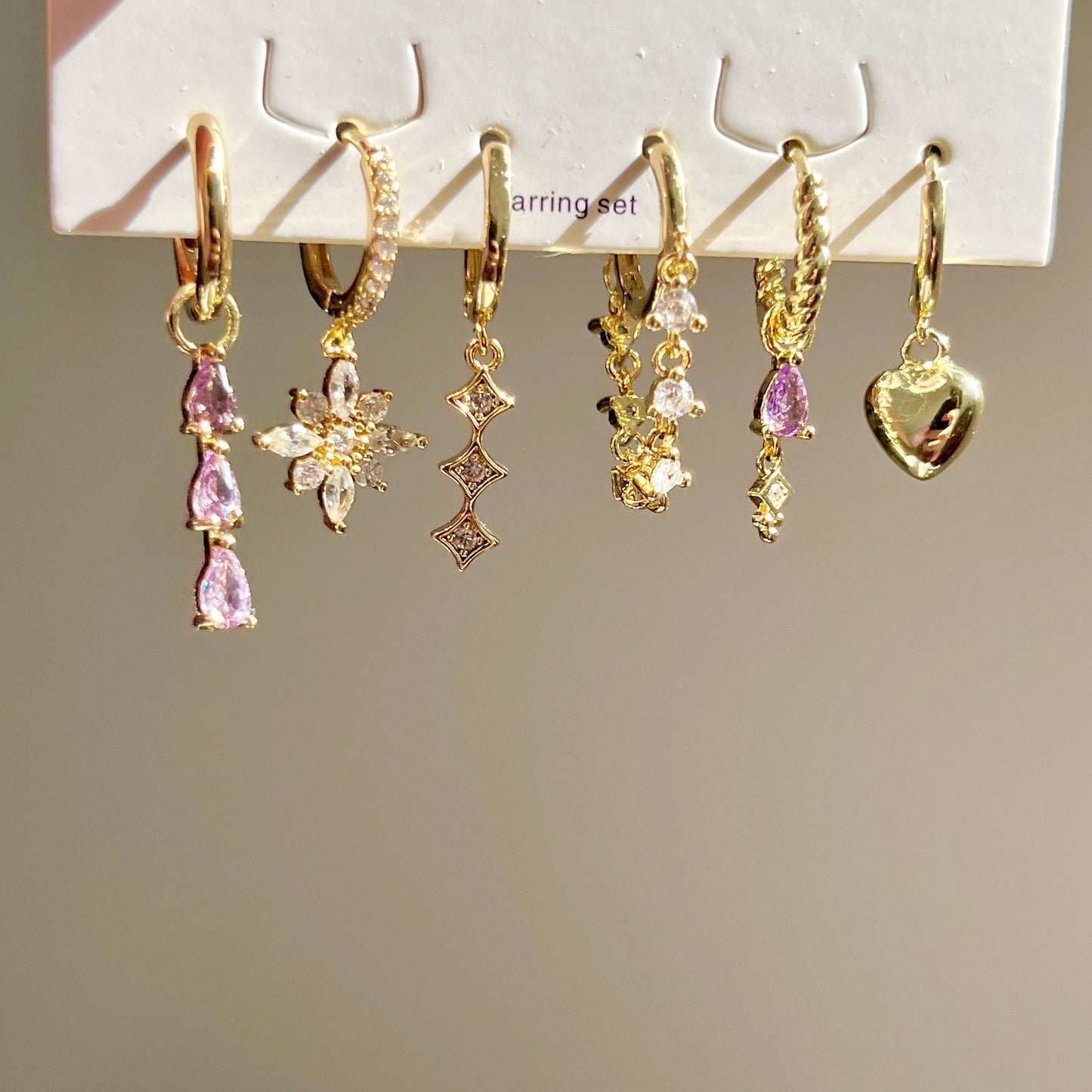 Violet earrings set