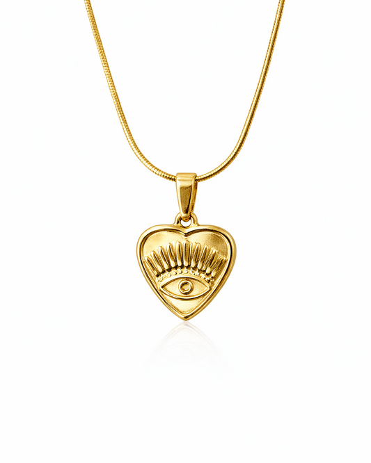 Golden Guardian Heart Necklace