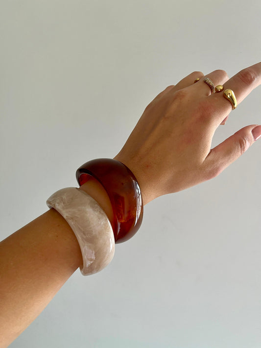 Beige Resin Bangle