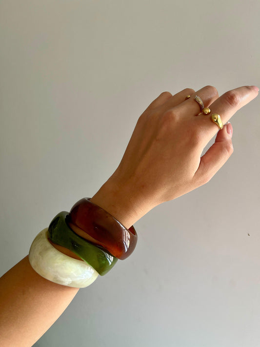 Green Resin Bangle