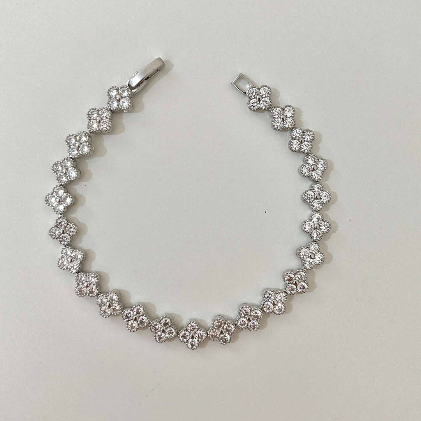 Silver Van Cleef Tennis Bracelet