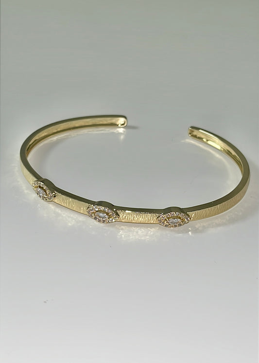 Marquise Gold Bangle