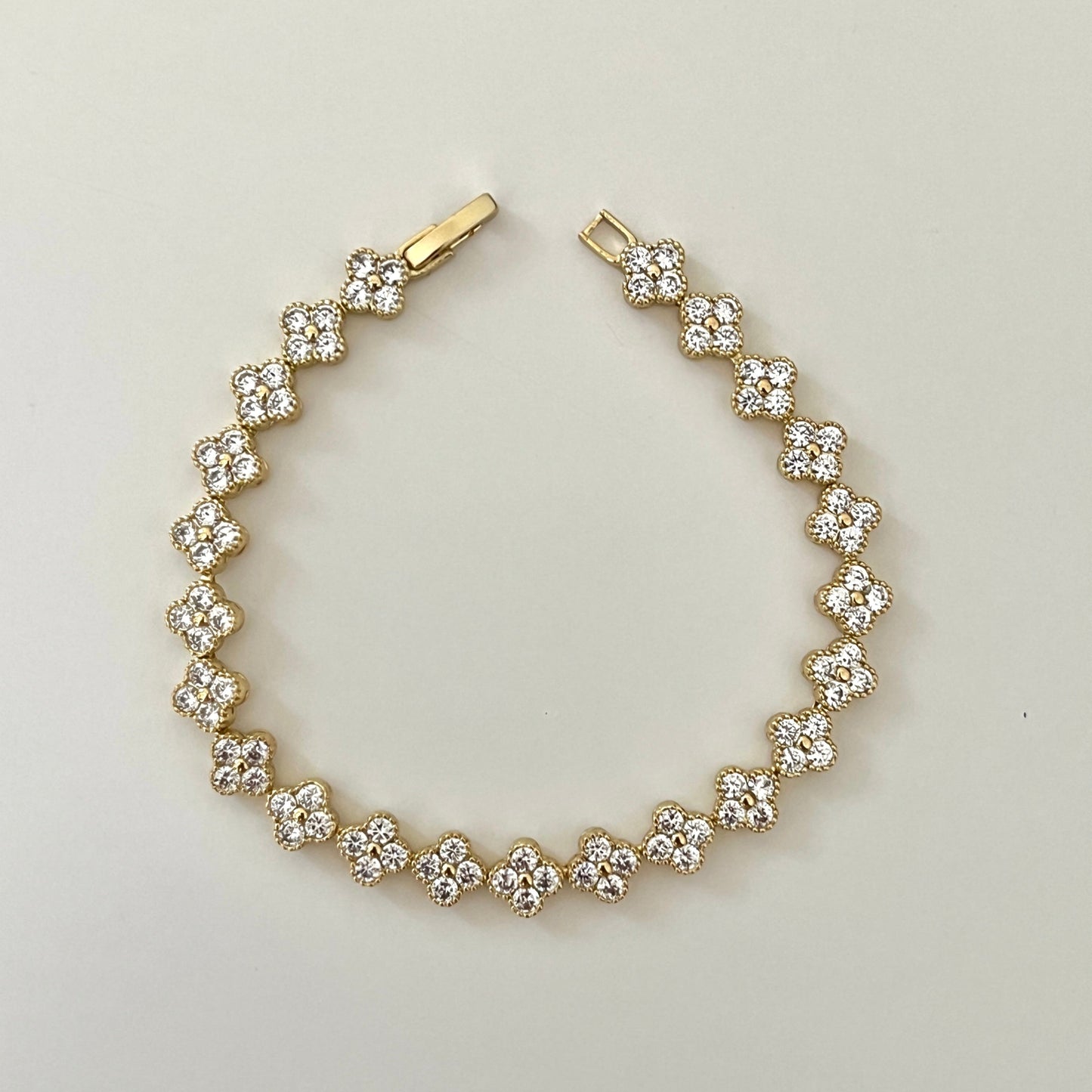 Gold Van Cleef Tennis Bracelet