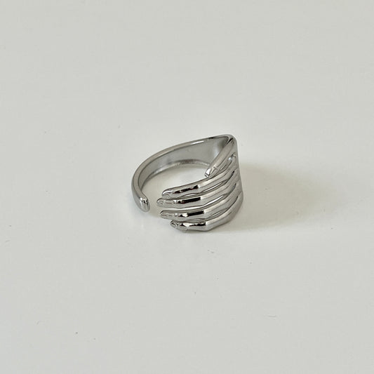 Silver hand ring